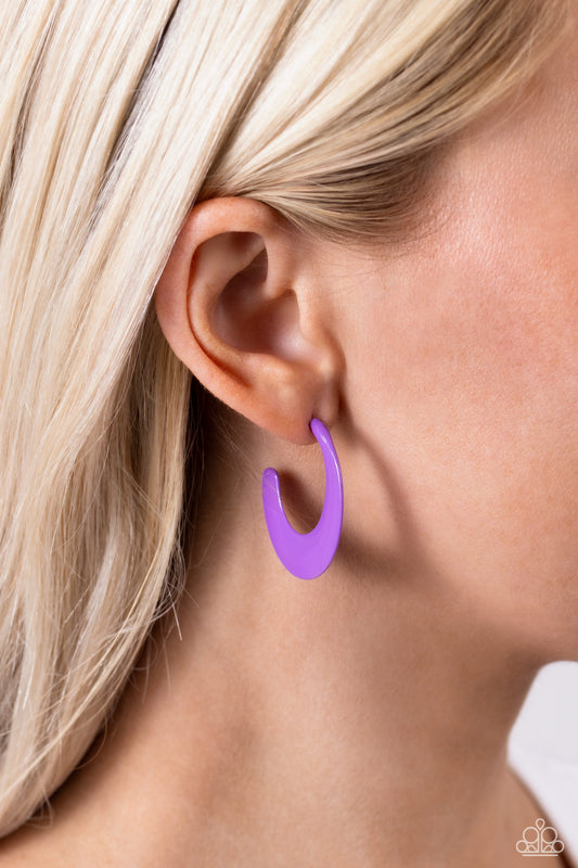 Paparazzi Fun-Loving Feature - Purple Earrings