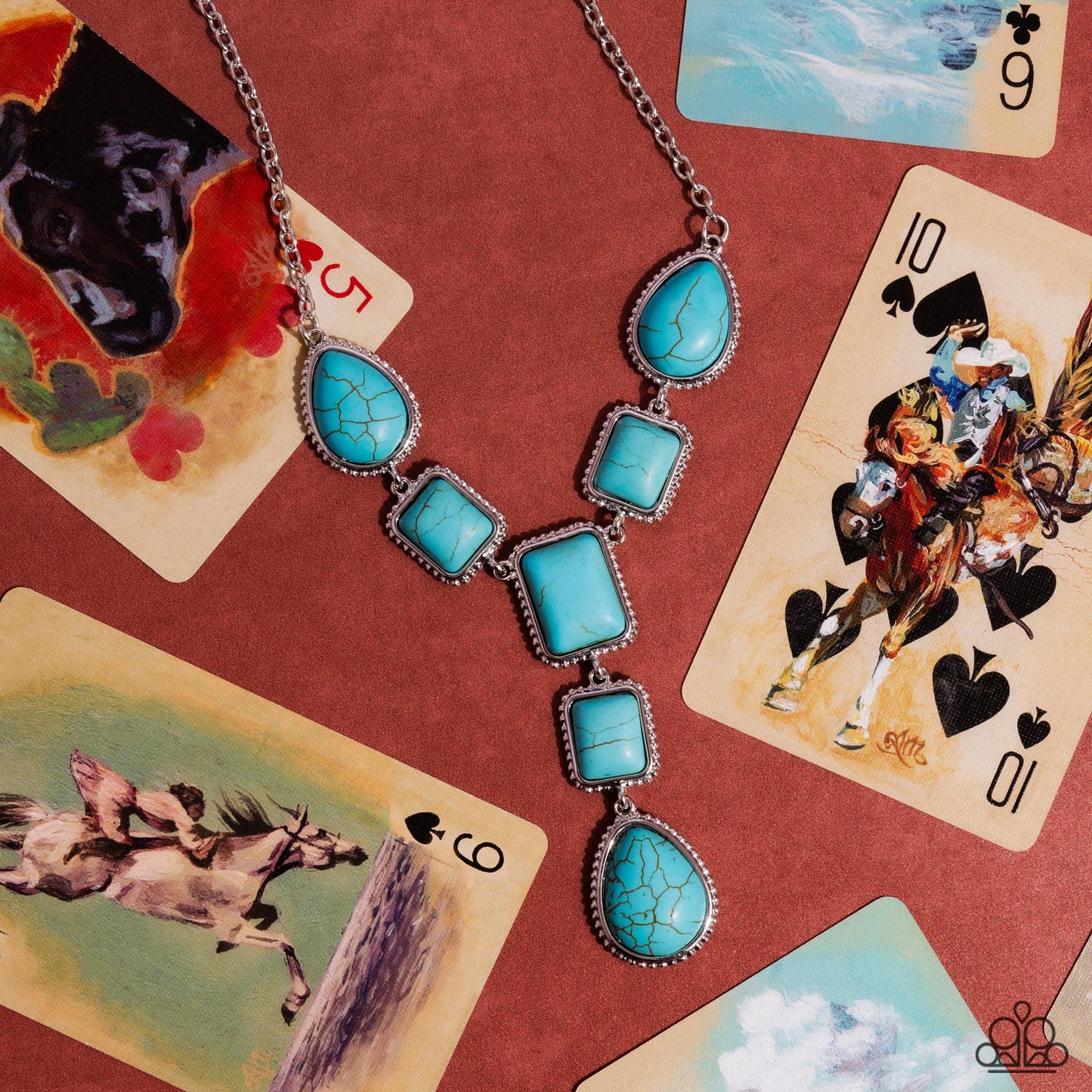 Paparazzi Defaced Deal - Blue Necklace