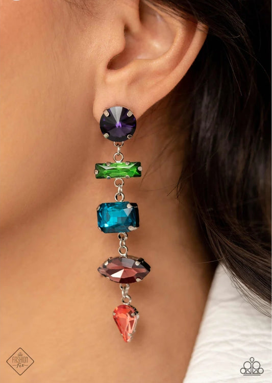 Paparazzi Connected Confidence - Multi Earrings