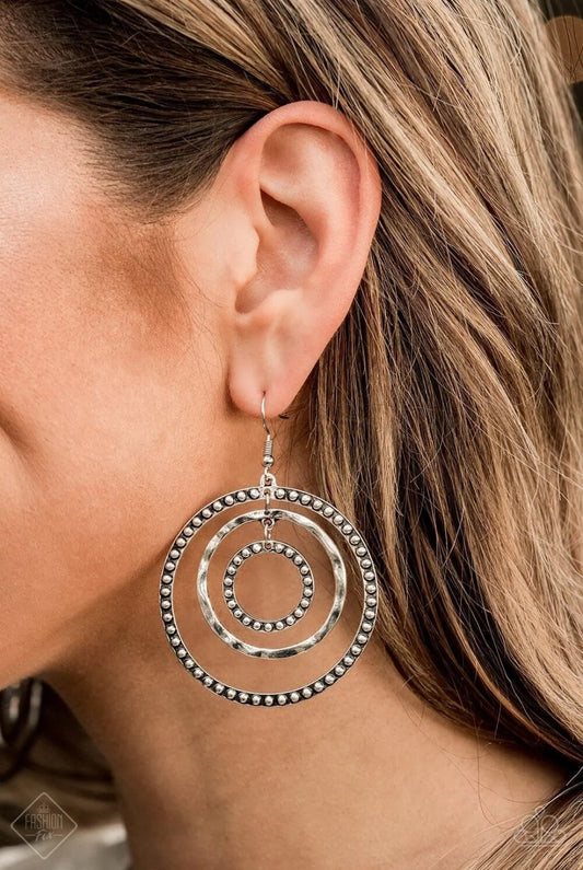 Paparazzi “Texture Takeover” Silver Earrings