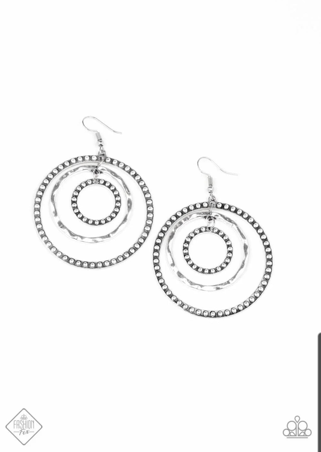 Paparazzi “Texture Takeover” Silver Earrings