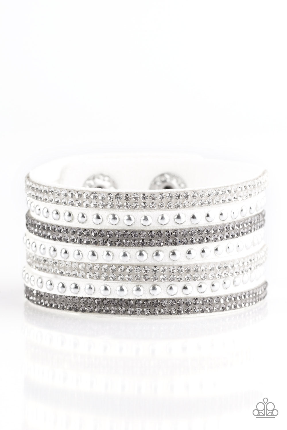 Paparazzi Victory Shine - White Bracelet