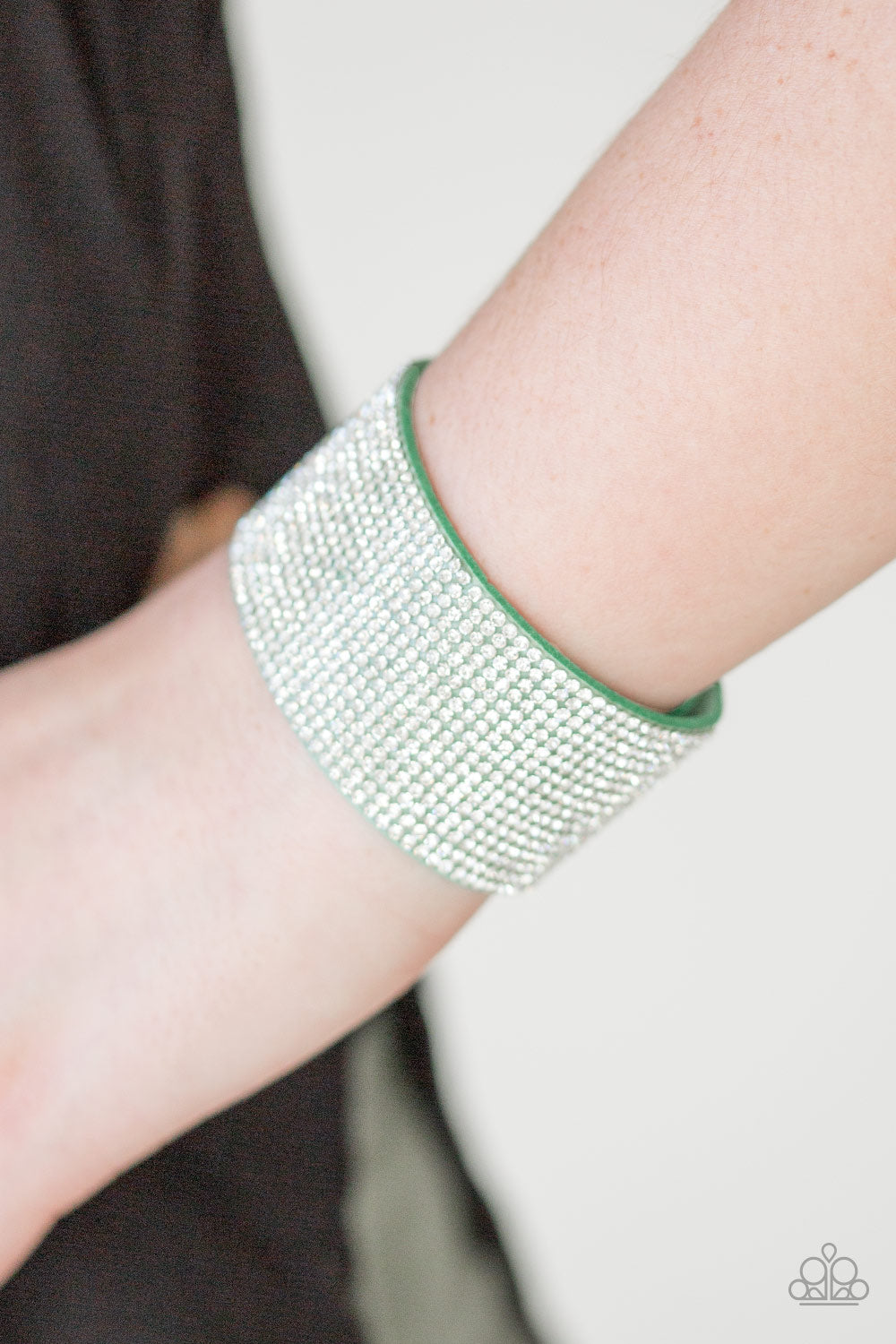 Paparazzi Roll With The Punches - Green Bracelet