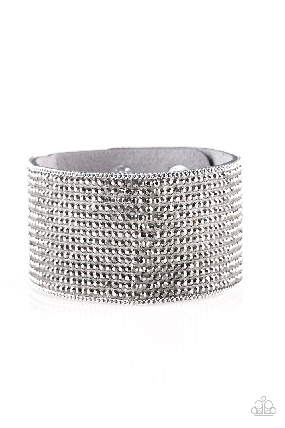 Paparazzi Glitter Gossip - Silver Bracelet