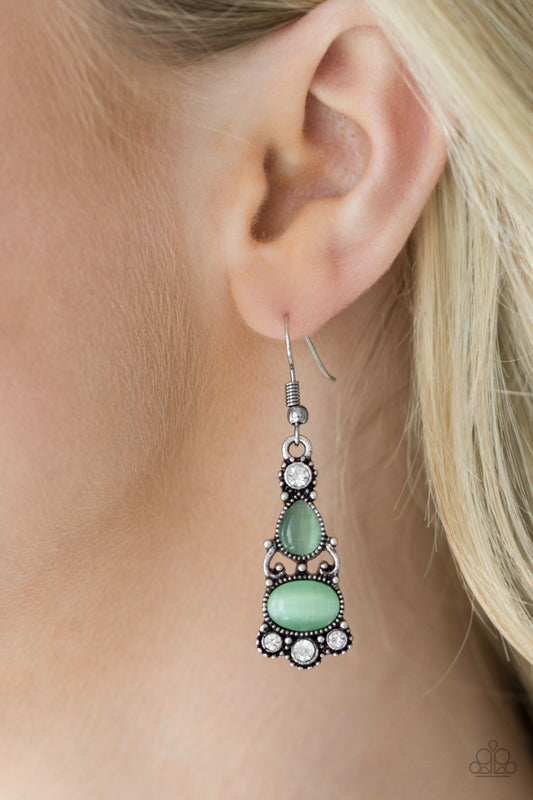 Paparazzi Push Your LUXE - Green Earring