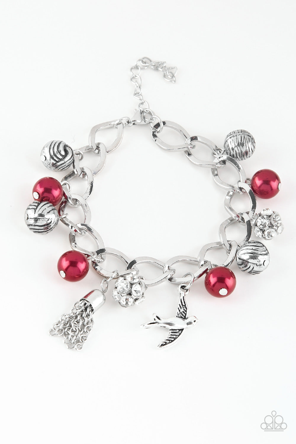 Paparazzi Lady Love Dove - Red Bracelet