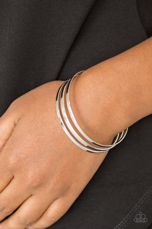 Paparazzi Street Sleek - Silver Bracelet