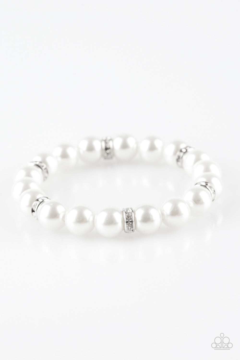 Paparazzi Exquisitely Elite - White Bracelet