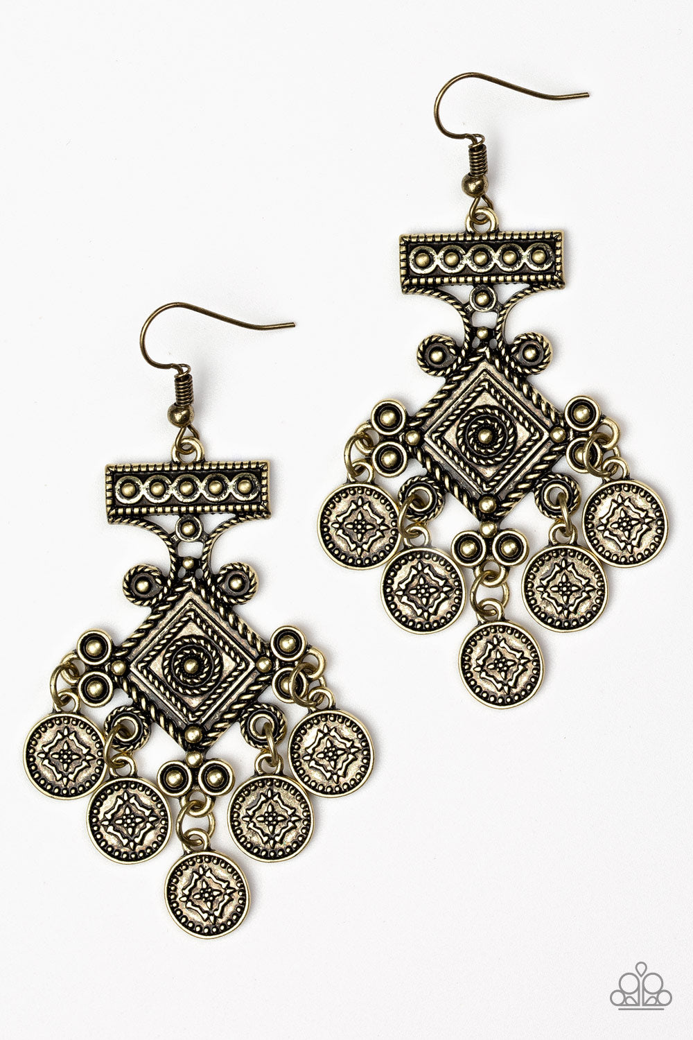 Paparazzi Unexplored Lands - Brass Earring