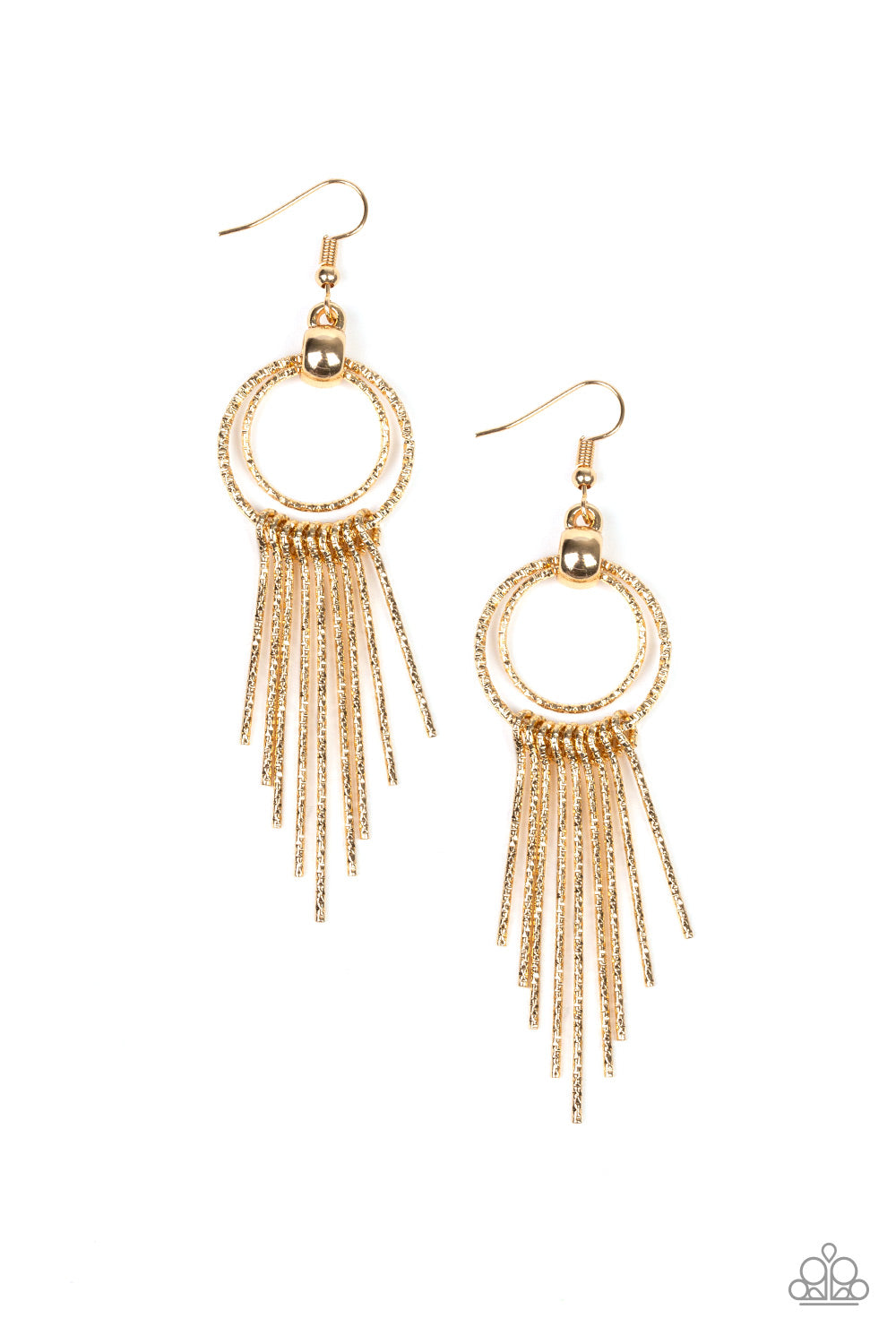 Paparazzi Eye-Catching Edge - Gold Earring