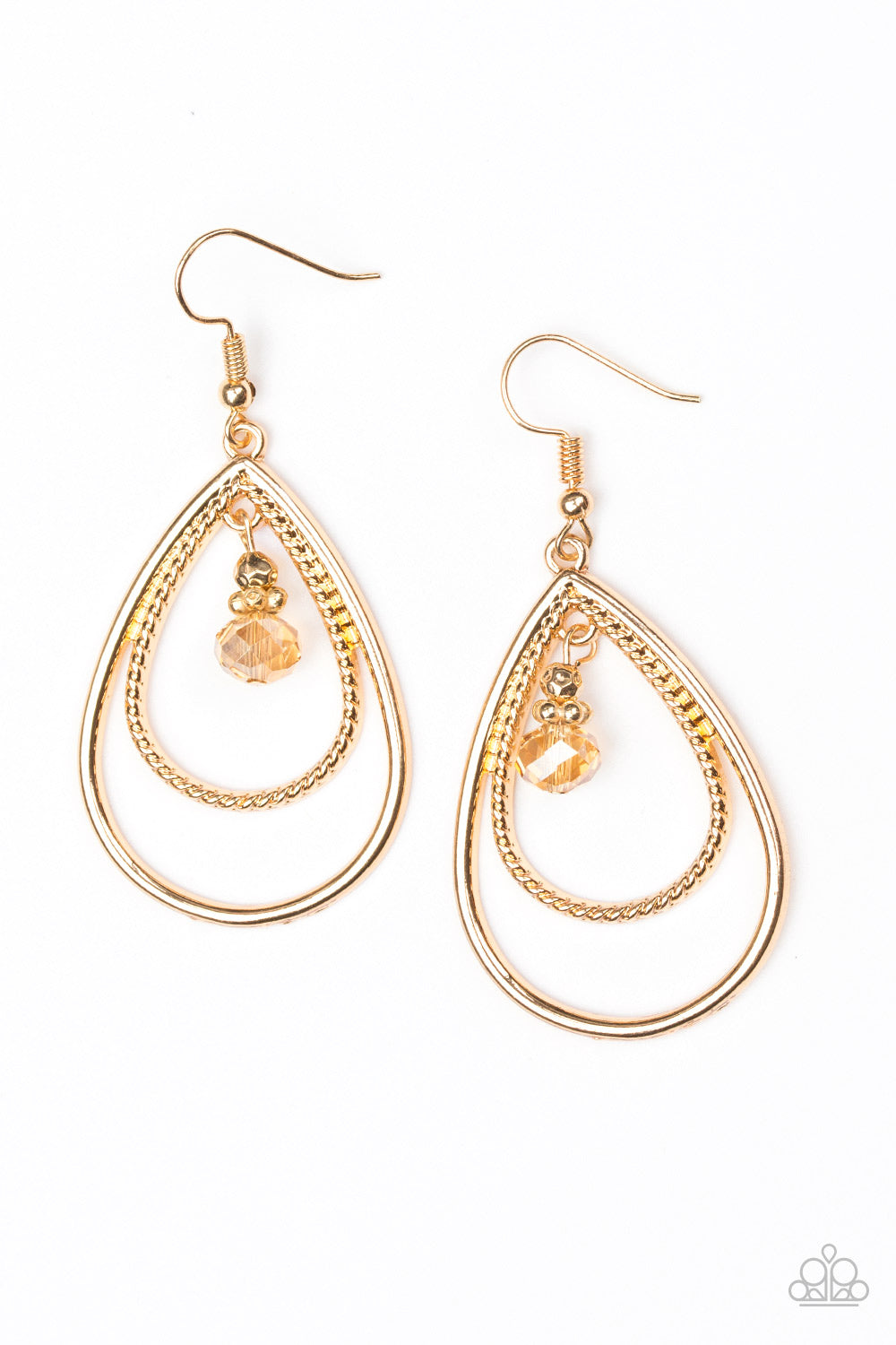 Paparazzi REIGN On My Parade - Gold Earrings