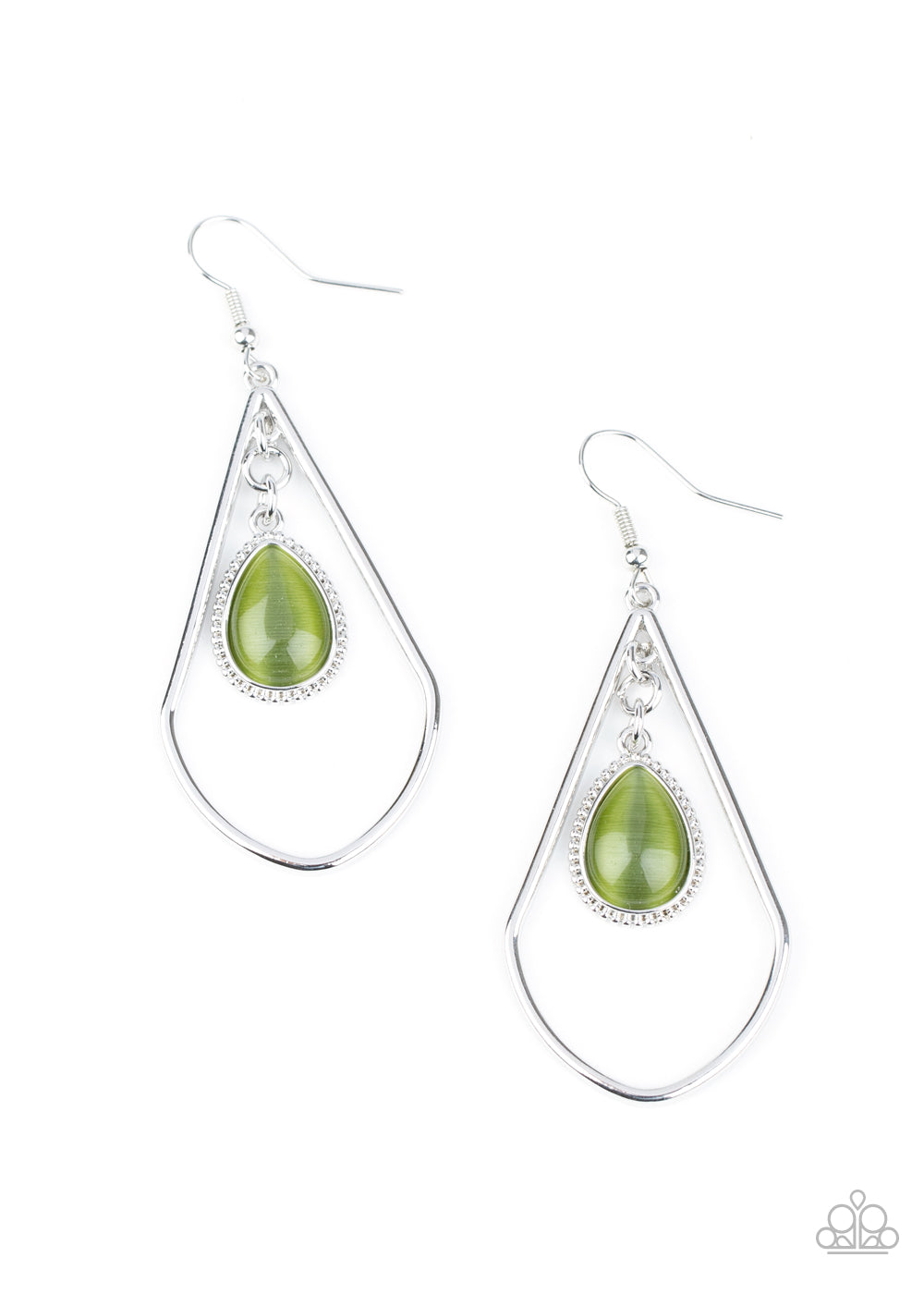 Paparazzi Ethereal Elegance - Green Earring