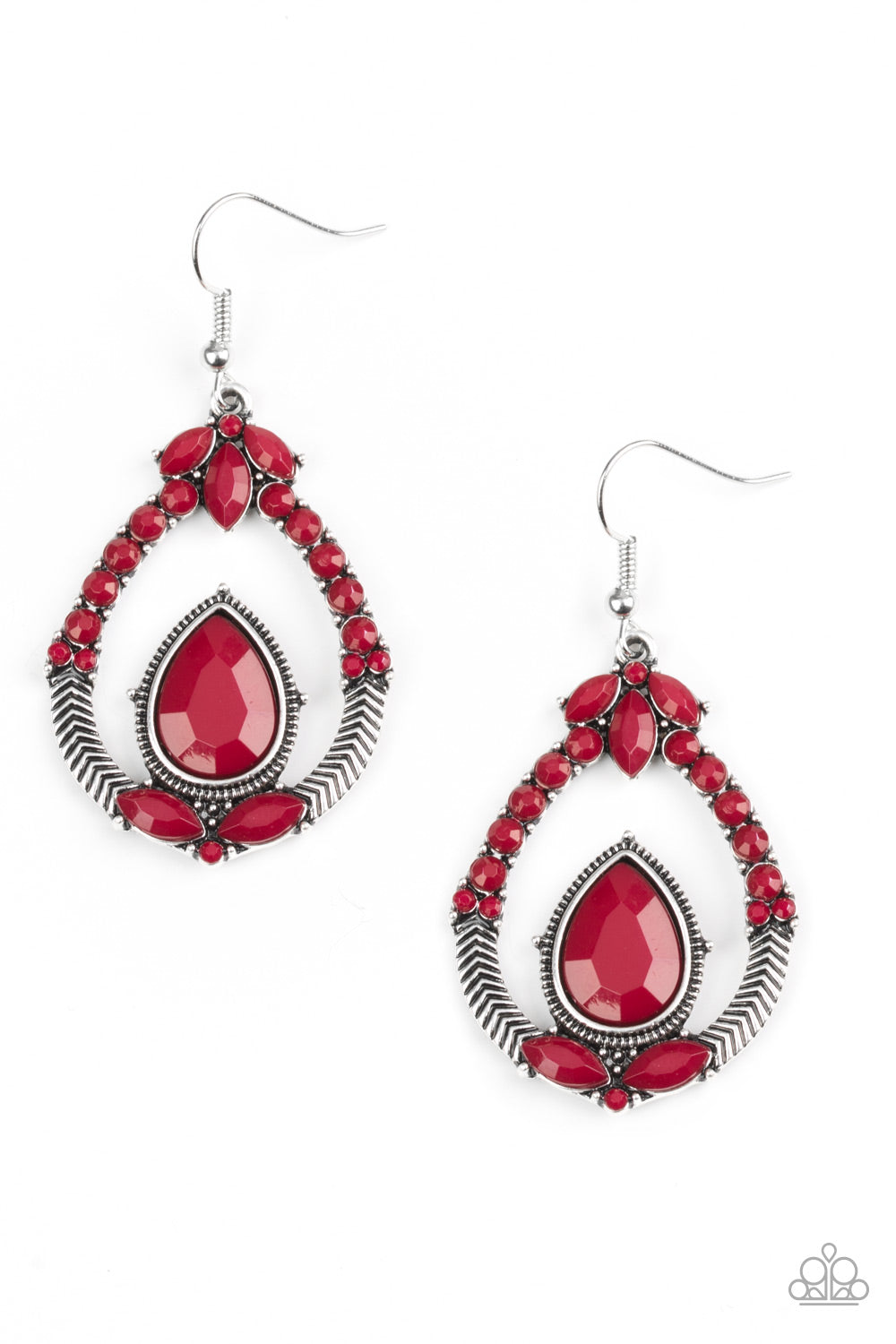 Paparazzi Vogue Voyager - Red Earring