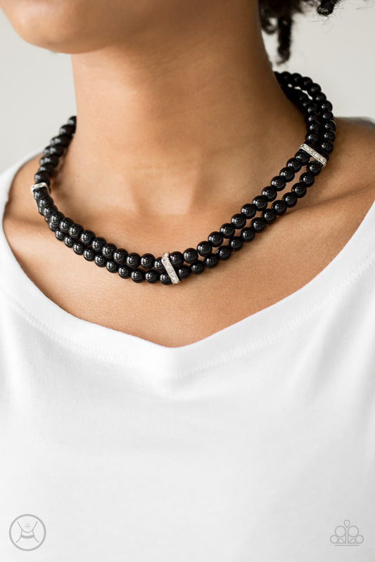 Paparazzi Put On Your Party Dress - Black Necklace