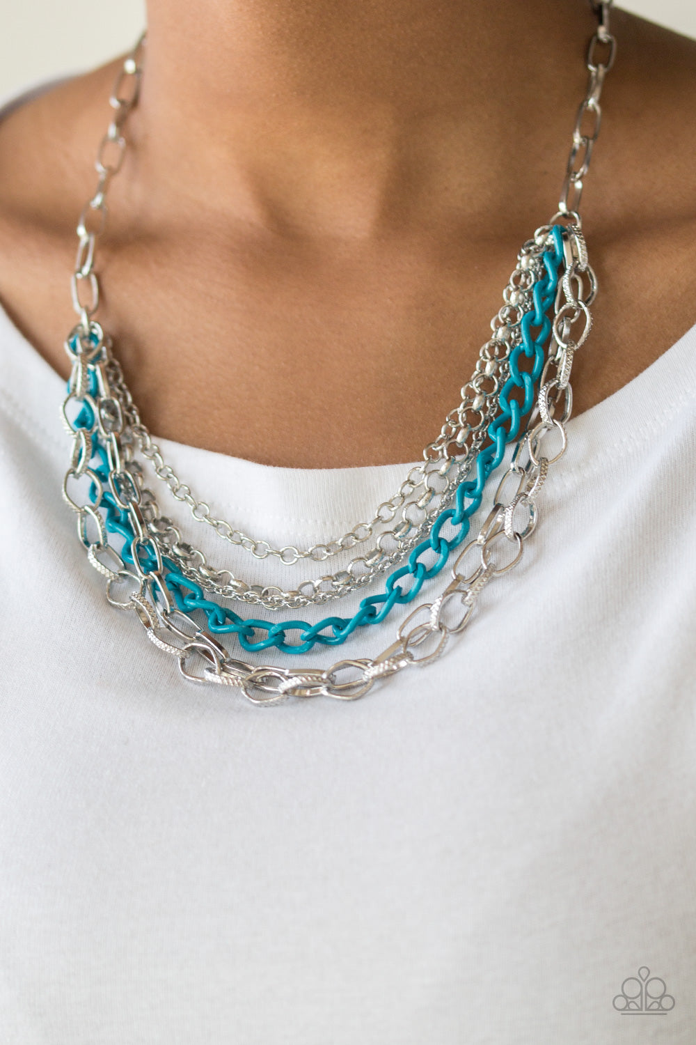 Paparazzi Color Bomb - Blue Necklace