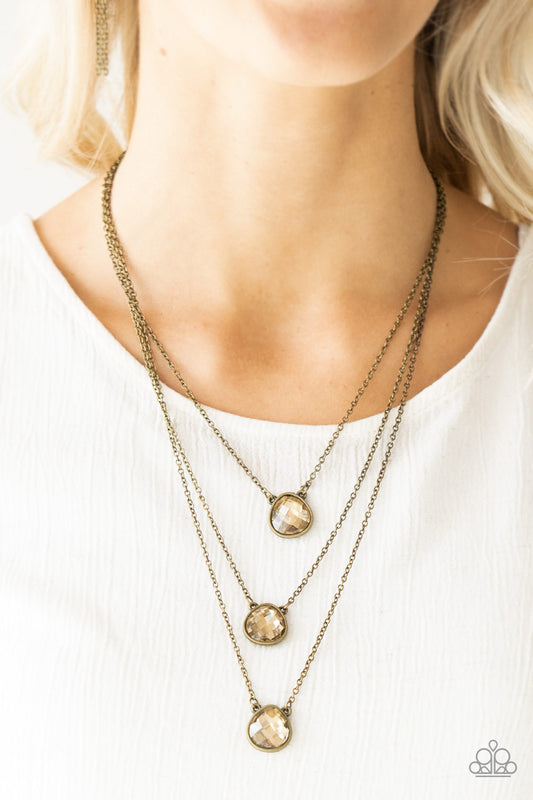 Paparazzi Once In A MILLIONAIRE - Brass Necklace