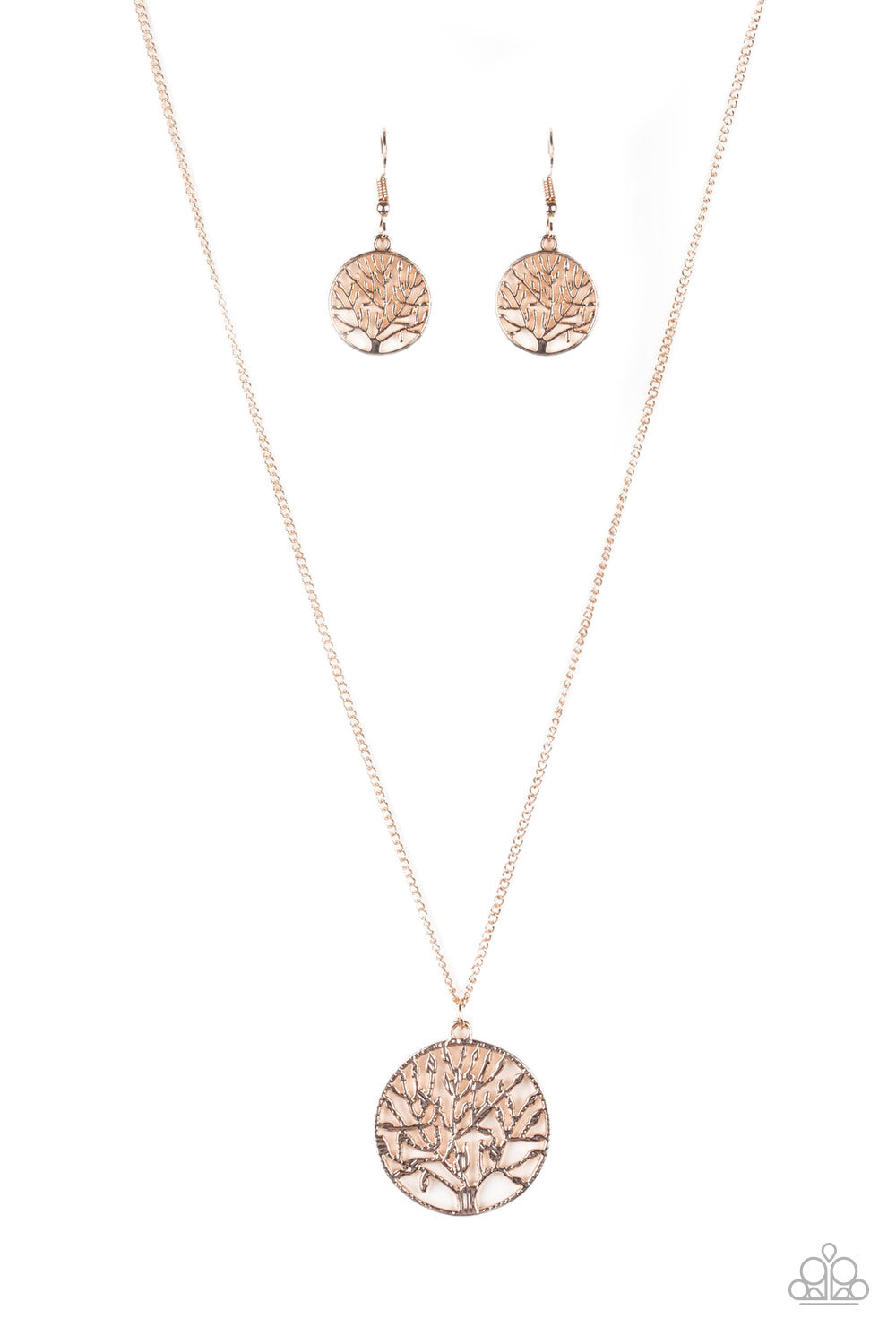 Paparazzi Save The Trees - Rose Gold Necklace