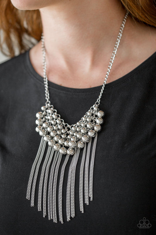 Paparazzi DIVA-de and Rule - Silver Necklace