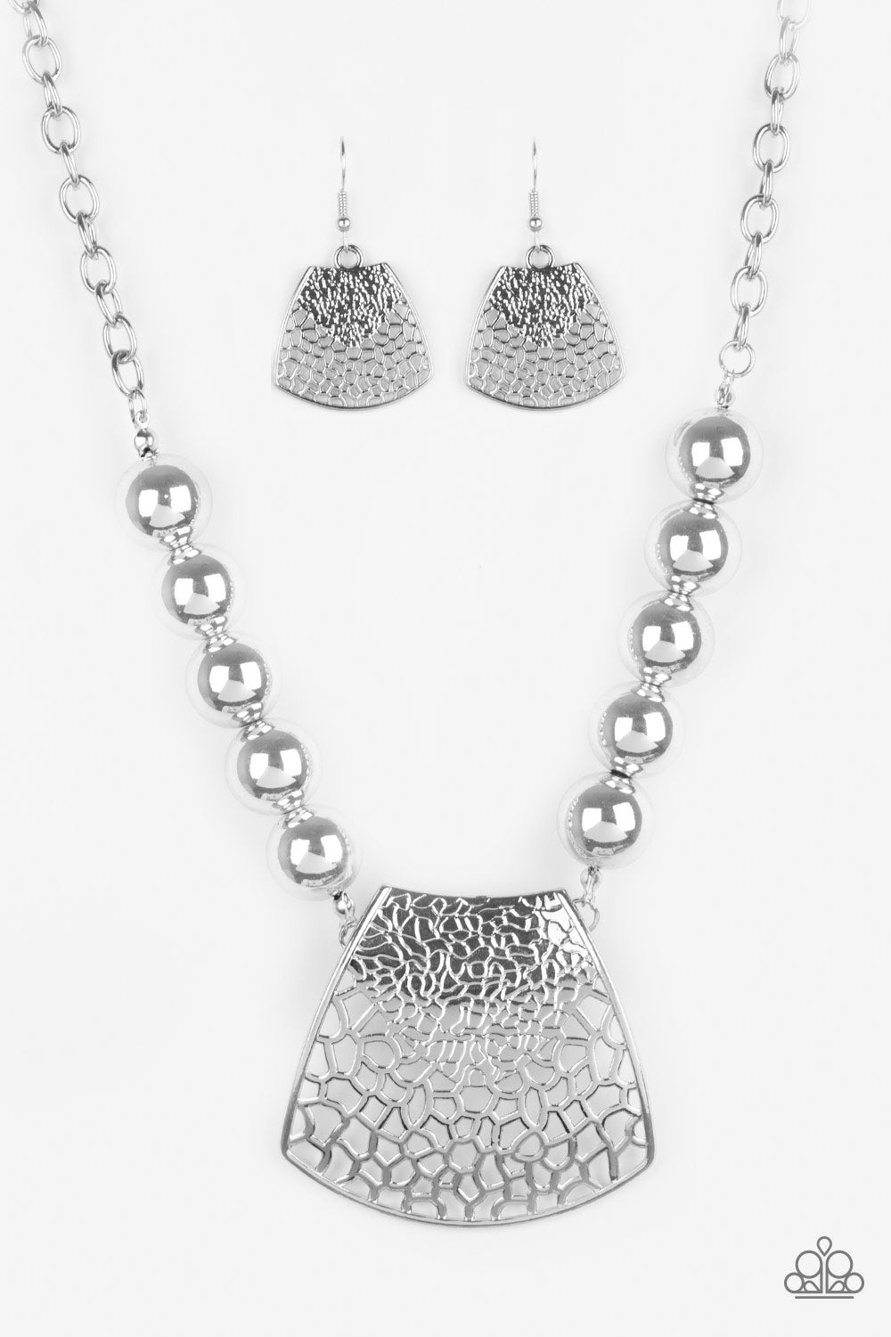 Paparazzi Large and In Charge - Silver Necklace