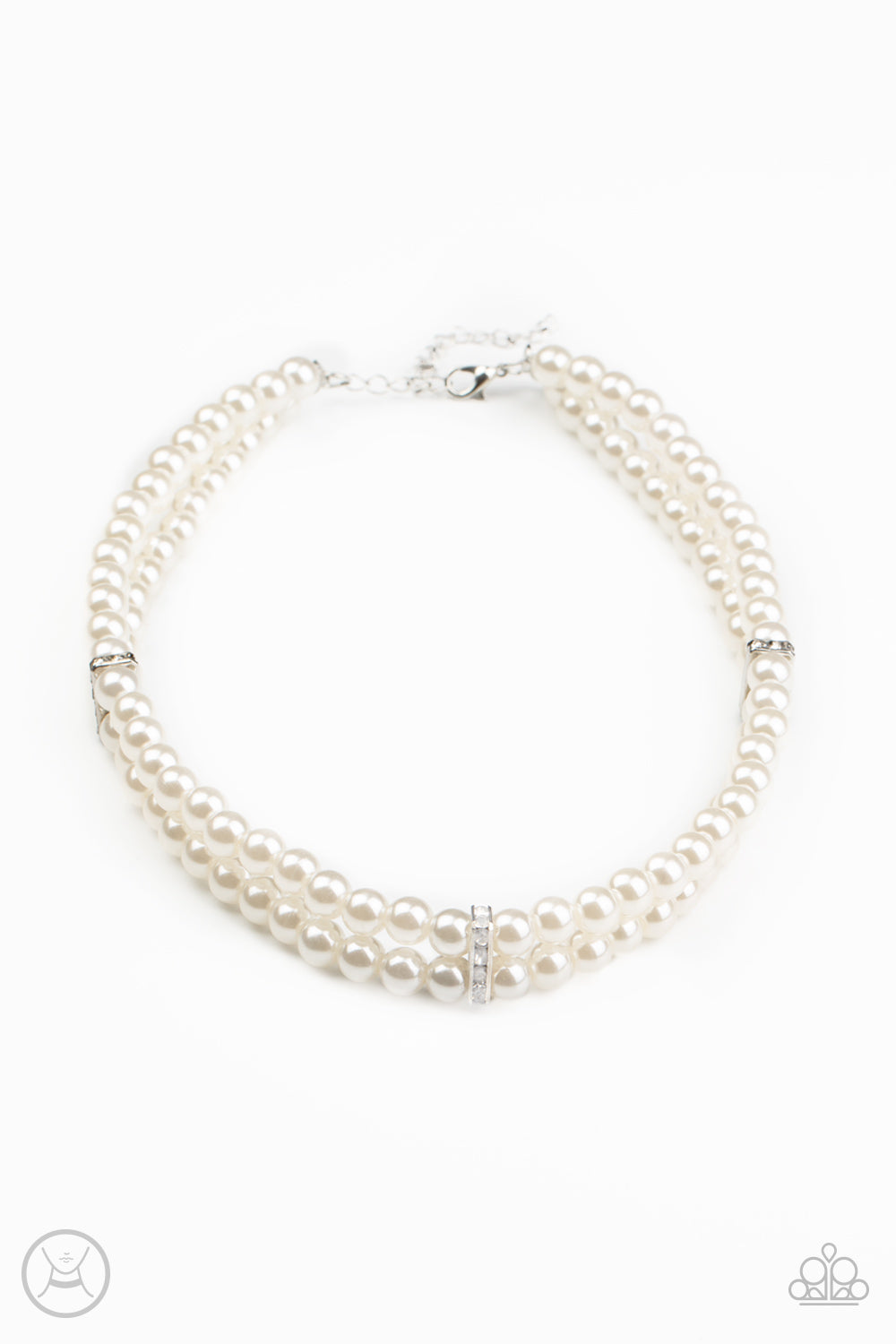 Paparazzi Put On Your Party Dress - White Necklace