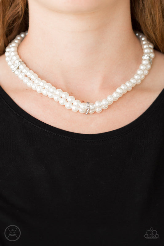 Paparazzi Put On Your Party Dress - White Necklace