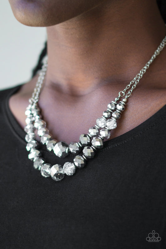 Paparazzi Strikingly Spellbinding - Silver Necklace