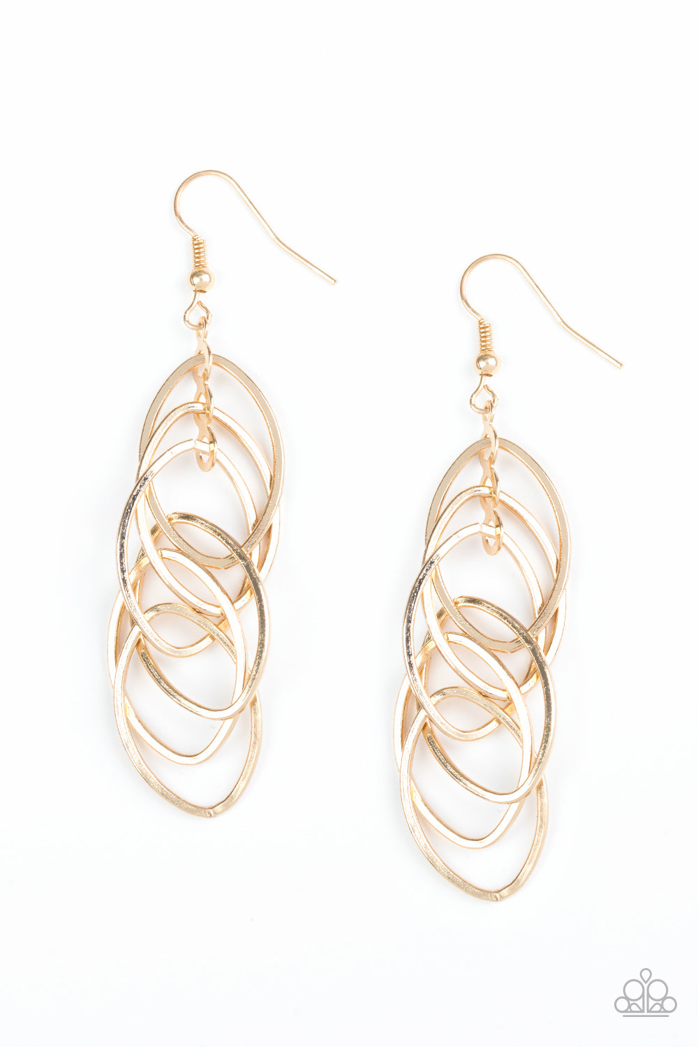 Paparazzi Tangle Tango - Gold Earring