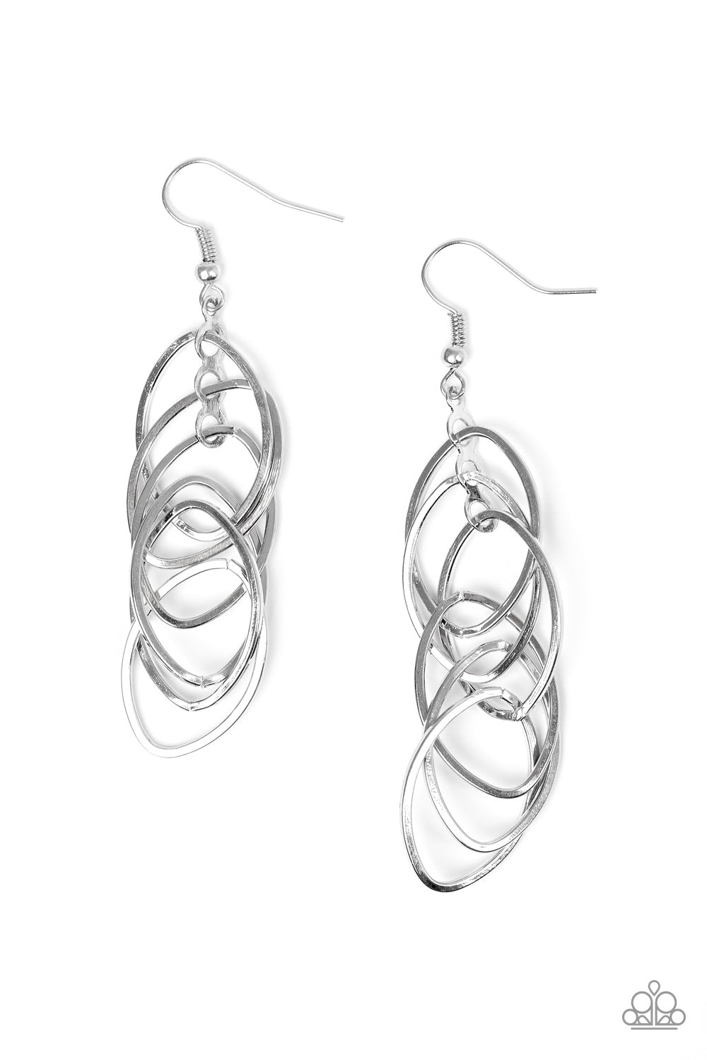 Paparazzi Tangle Tango - Silver Earring