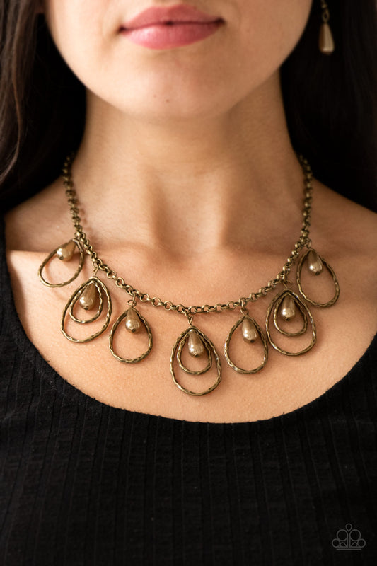 Paparazzi Rustic Ritz - Brass Necklace