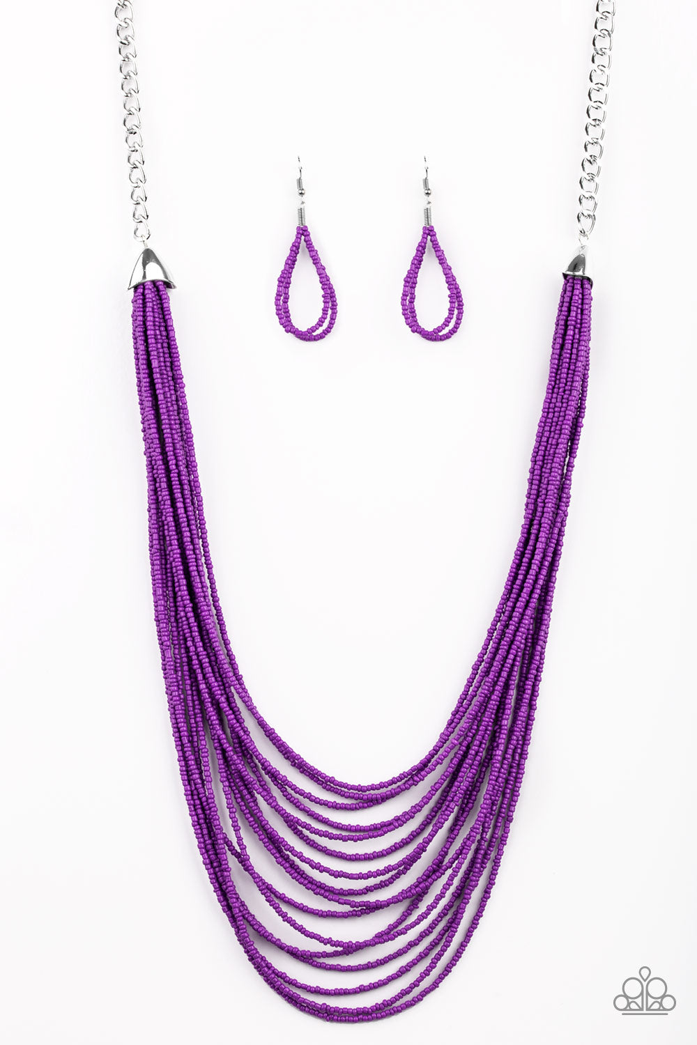 Paparazzi Peacefully Pacific - Purple Necklace