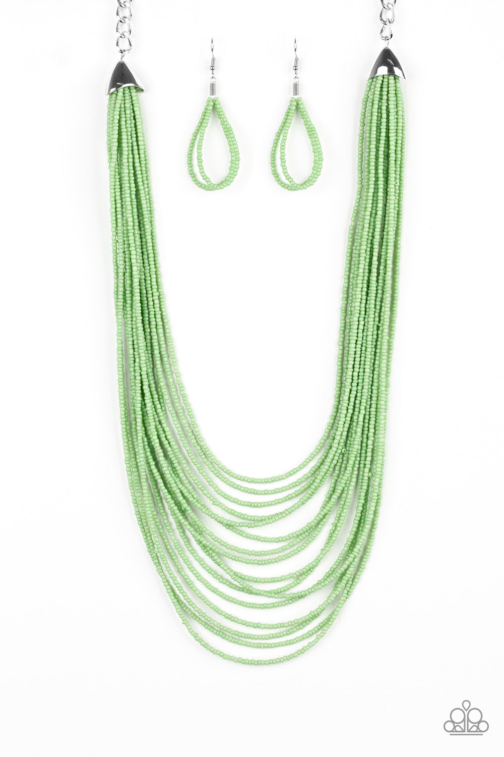 Paparazzi Peacefully Pacific - Green Necklace