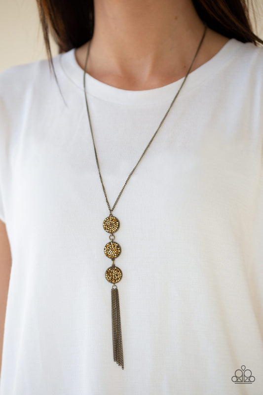 Paparazzi Triple Shimmer - Brass Necklace