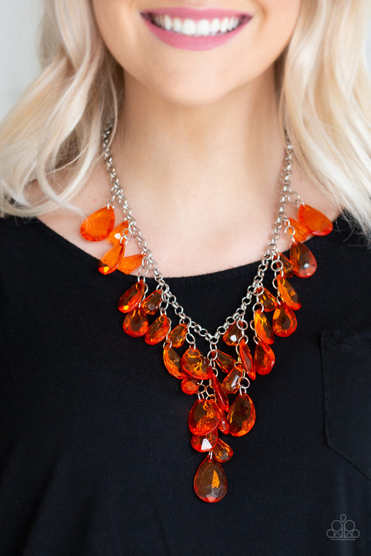 Paparazzi Irresistible Iridescence - Orange Necklace