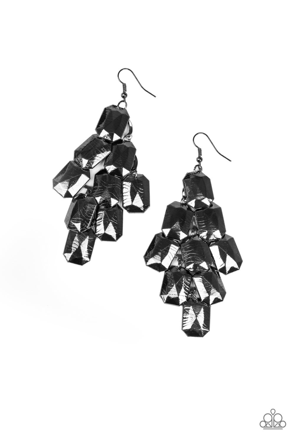 Paparazzi Contemporary Catwalk - Black Earring