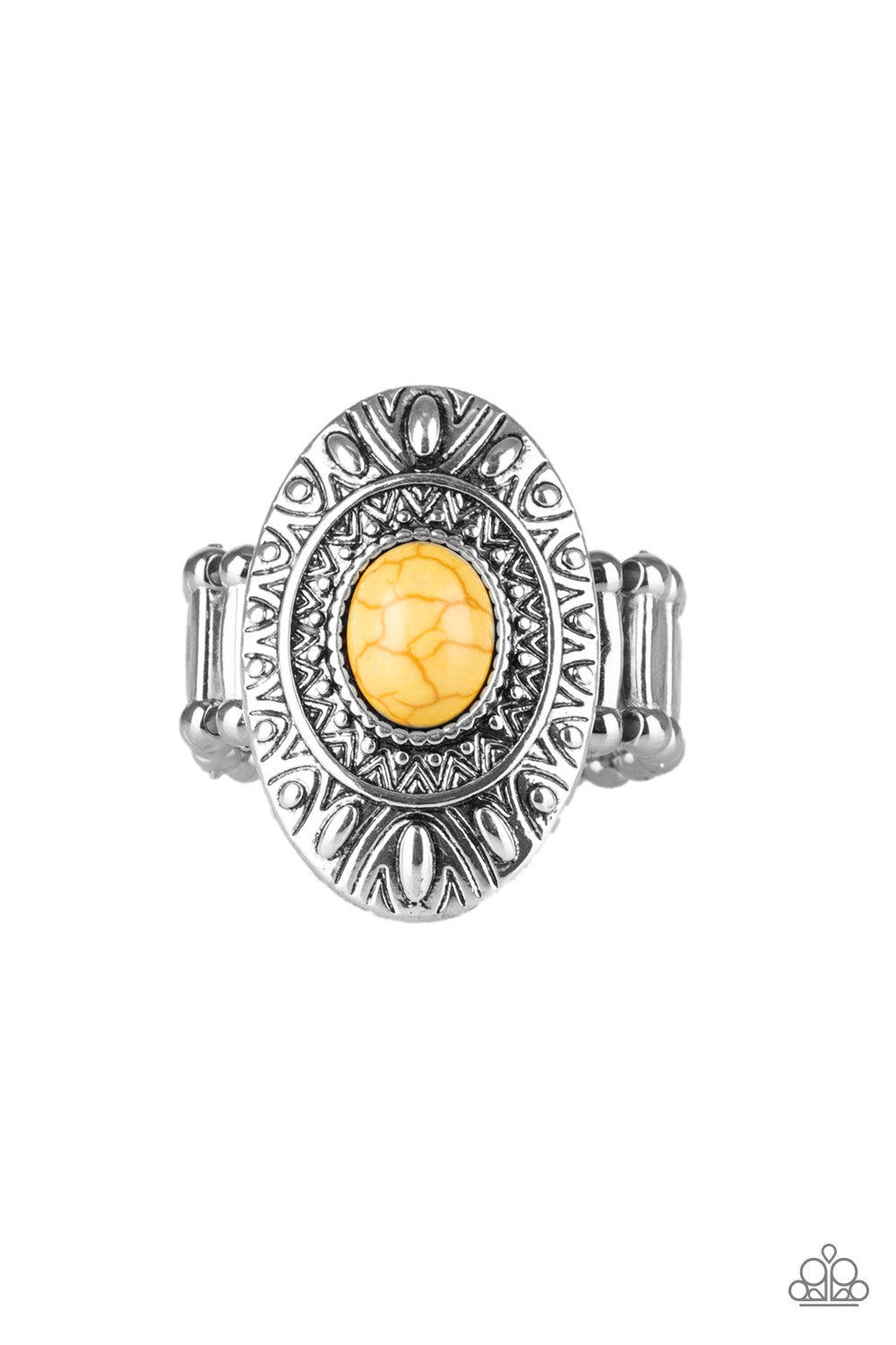 Paparazzi Stone Fox - Yellow Ring