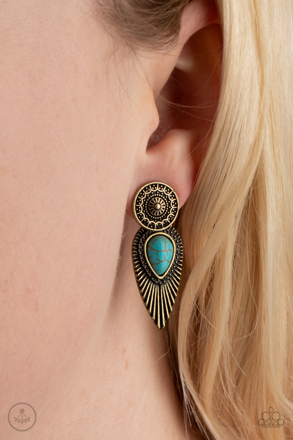 Paparazzi Fly Into the Sun - Brass Earring