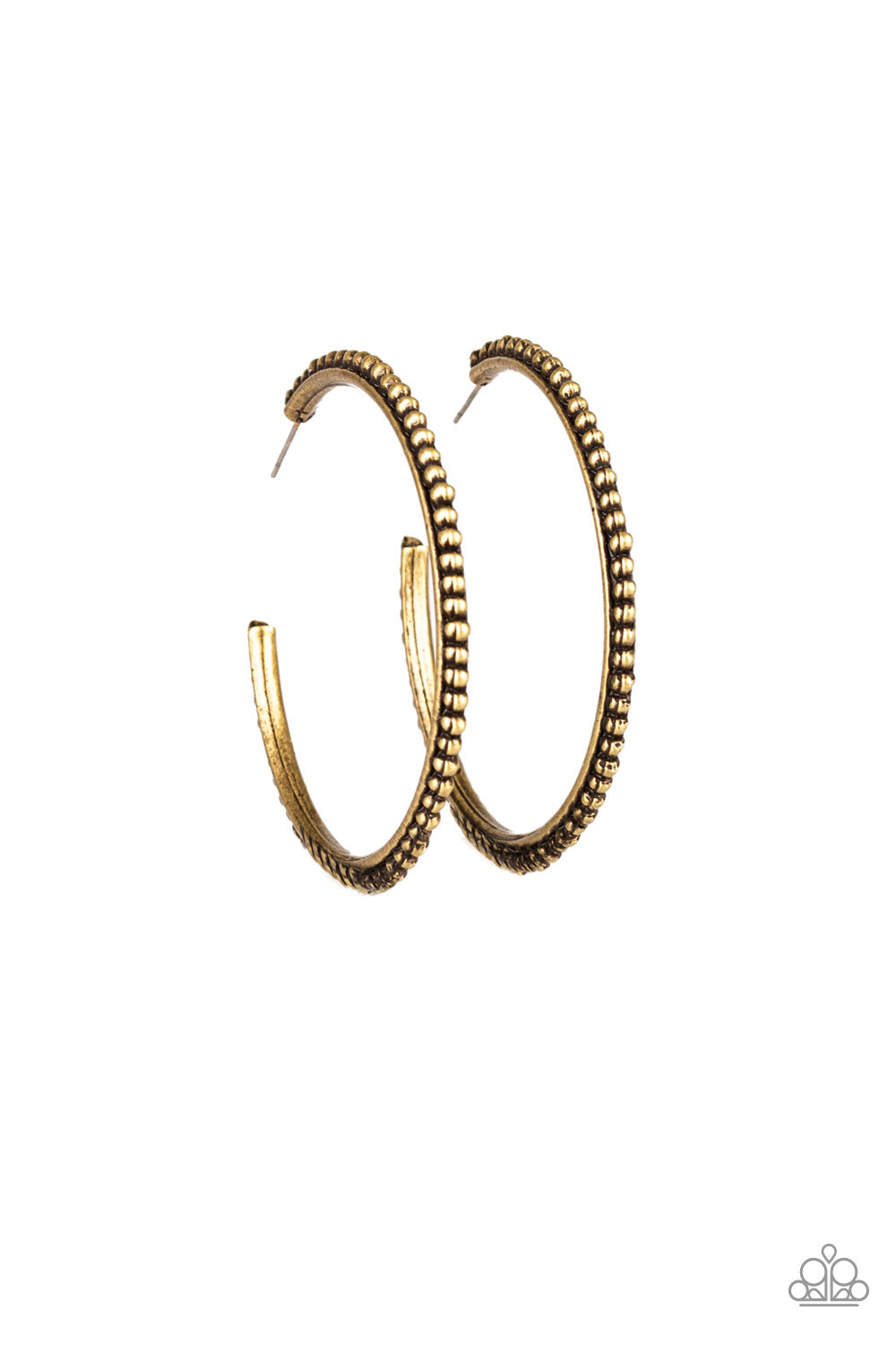 Paparazzi Totally On Trend - Brass Earring