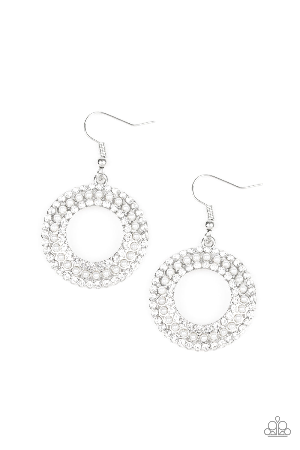 Paparazzi Sparkle Splurge - White Earring