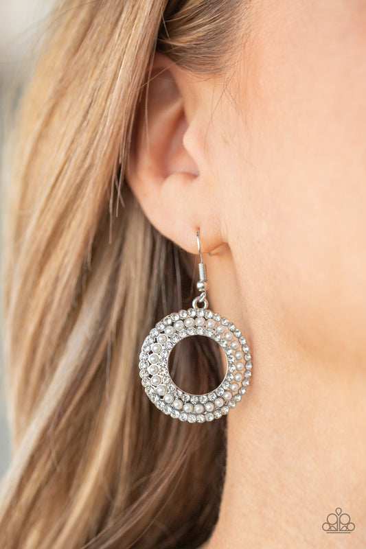 Paparazzi Sparkle Splurge - White Earring