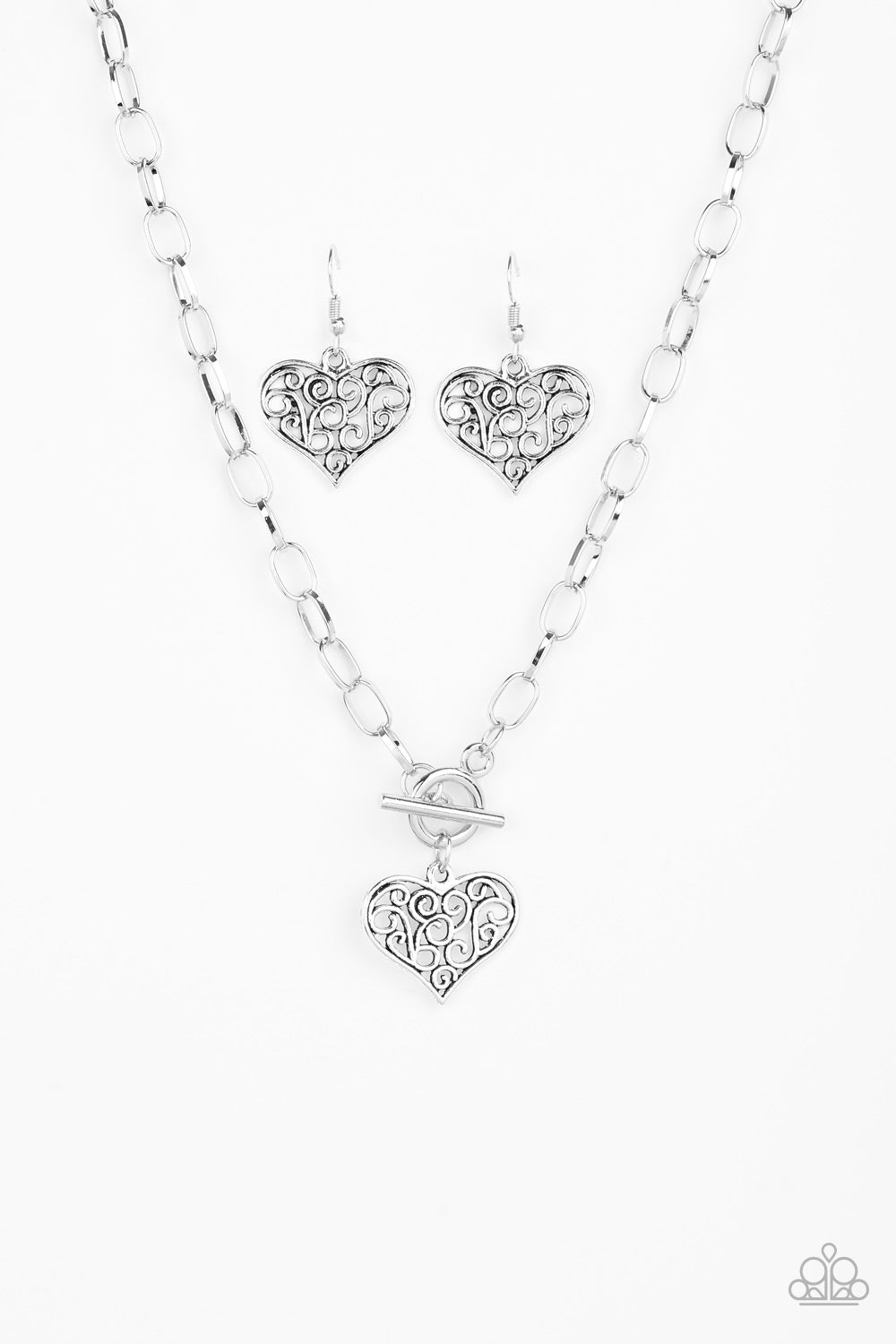 Paparazzi Heart-Touching Harmony - Silver Necklace