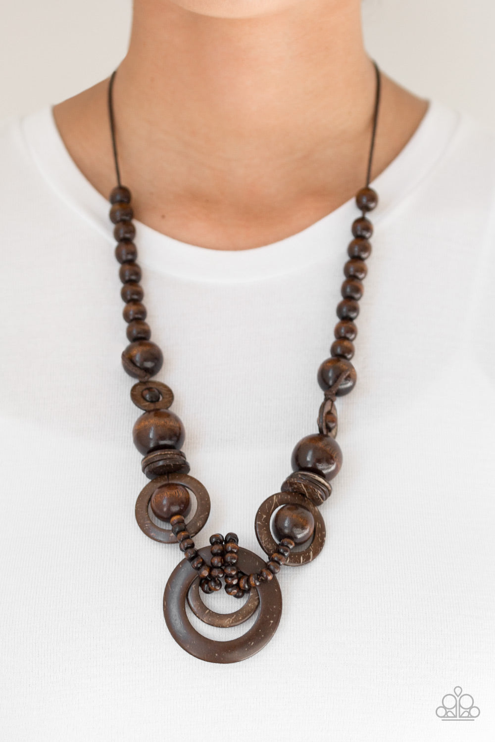 Paparazzi Boardwalk Party - Brown Necklace