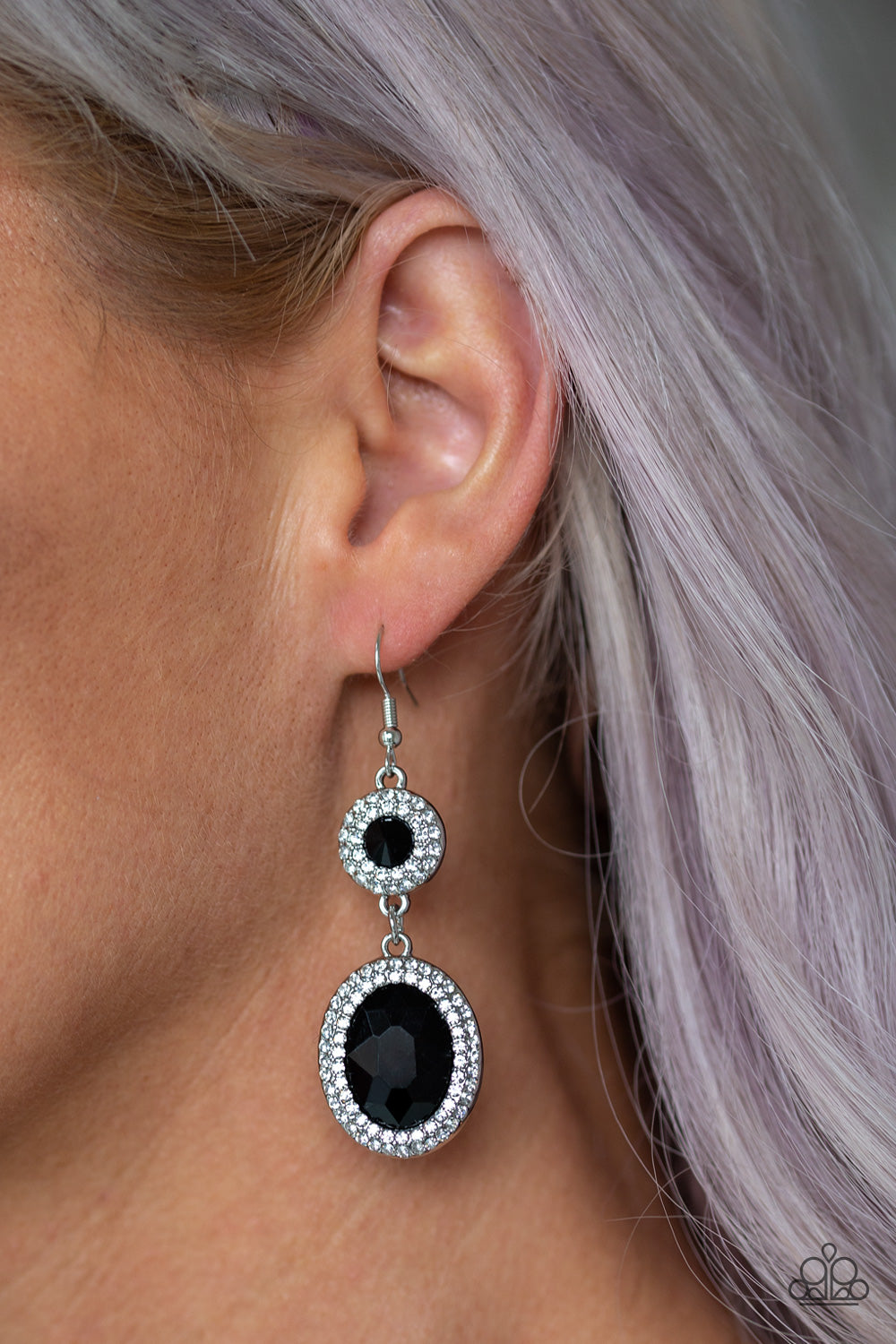 Paparazzi Let It BEDAZZLE - Black Earring