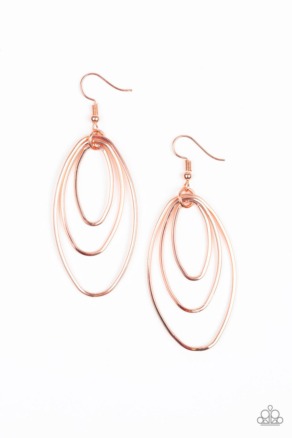 Paparazzi All OVAL The Place - Copper Earring