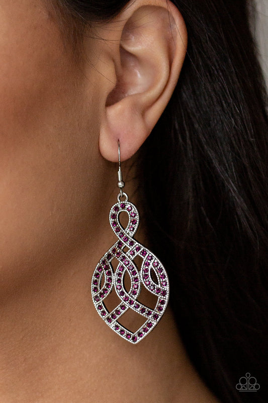 PaparazziA Grand Statement - Purple Earring