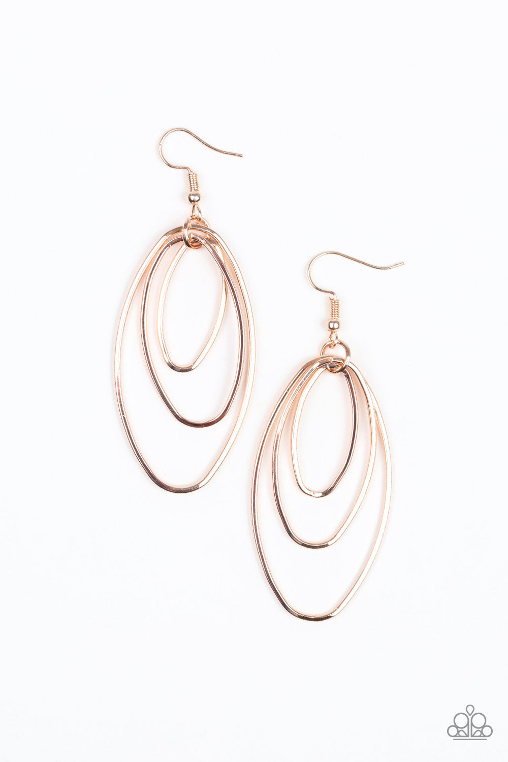 Paparazzi All OVAL The Place - Rose Gold Earring