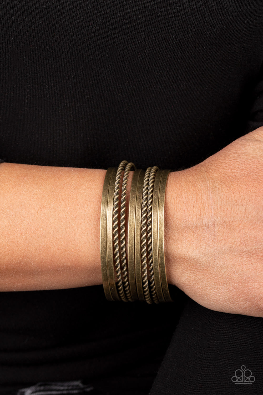 Paparazzi Perfectly Patterned - Brass Bracelet