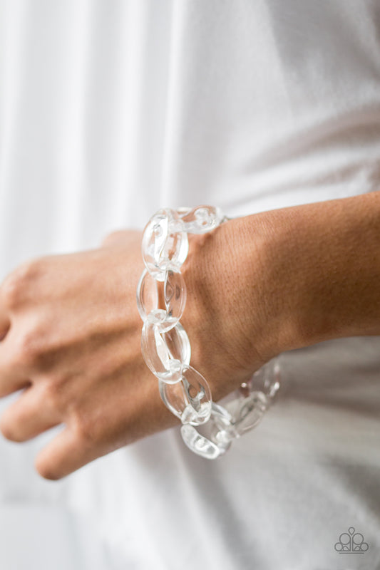 Paparazzi Ice Ice Baby - White Bracelet