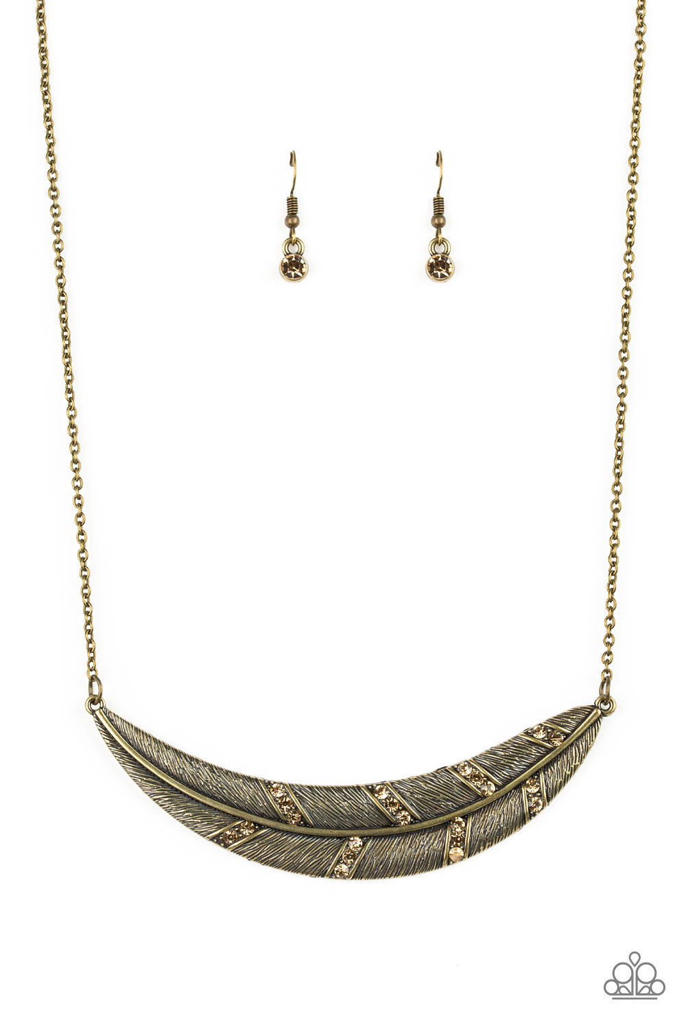 Paparazzi Say You QUILL - Brass Necklace