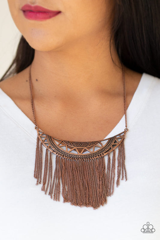 Paparazzi Empress Excursion - Copper Necklace