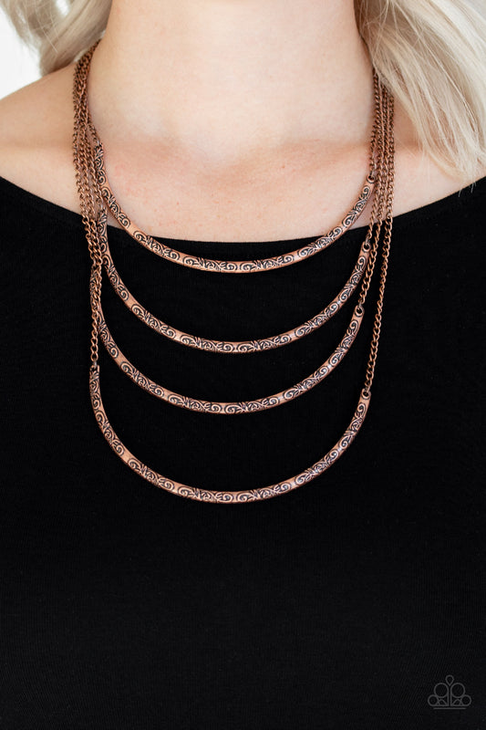 Paparazzi It Will Be Over MOON - Copper Necklace